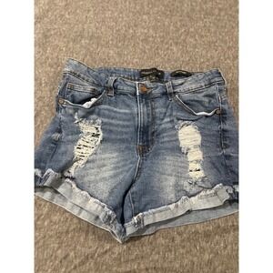 Kendall + Kylie Denim‎ Shorts Distressed Ripped Blue Wash The Icon Short 11/30